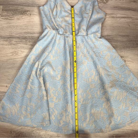 Speechless Blue Lace Overlay Open Back Party Dress - Picture 8 of 8